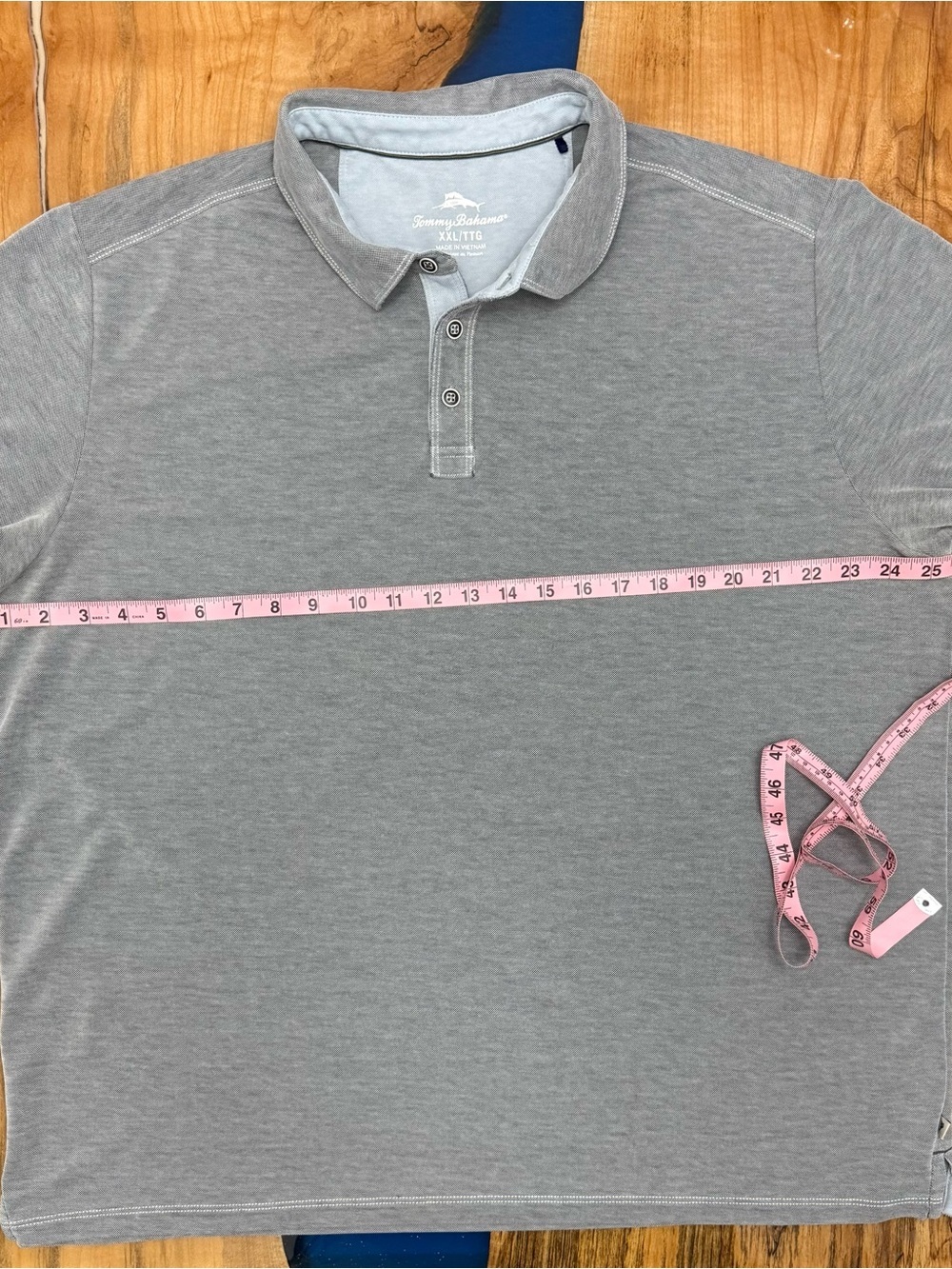 Tommy Bahama Men’s XXL Polo Gray TENCEL Lyocell Short Sleeve Marlin - Picture 2 of 9